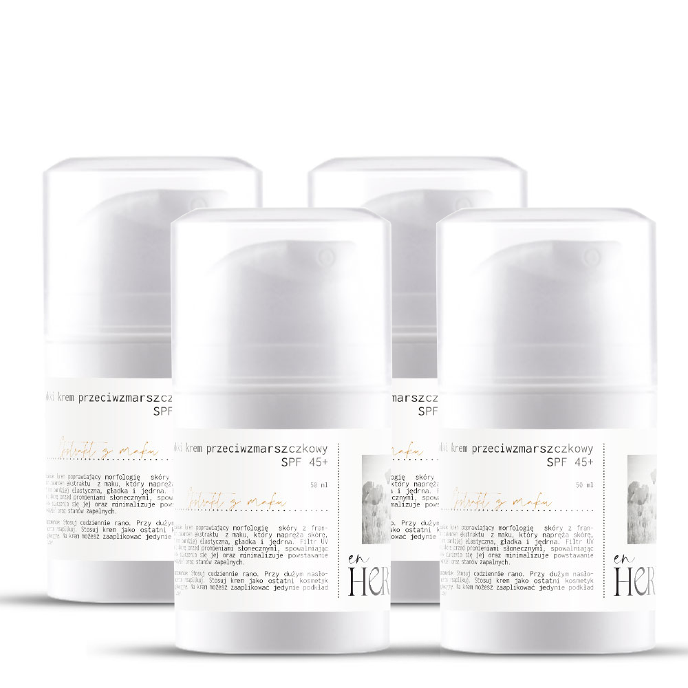 4 x Lekki krem przeciwzmarszczkowy SPF 45+ [50 ml]